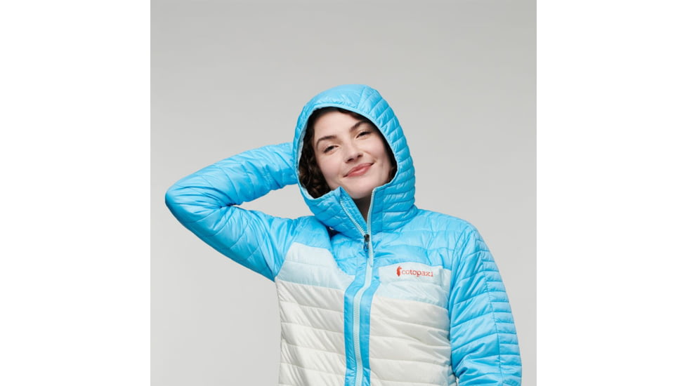 Cotopaxi Capa Insulated Hooded Jacket - Womens, Blue Sky/Bone, Large, CAPHJ-F22-BSKBN-W-L