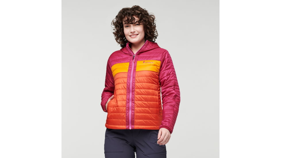 Cotopaxi Capa Insulated Hooded Jacket - Womens, Raspberry/Canyon, Extra Small, CAPHJ-F22-RAZCN-W-XS