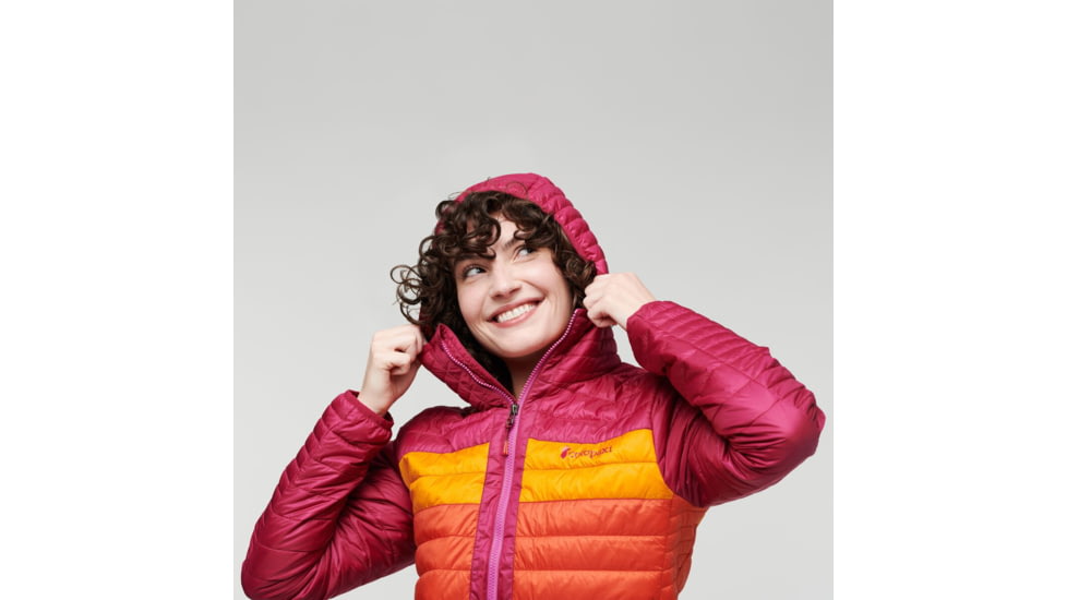Cotopaxi Capa Insulated Hooded Jacket - Womens, Raspberry/Canyon, Extra Small, CAPHJ-F22-RAZCN-W-XS