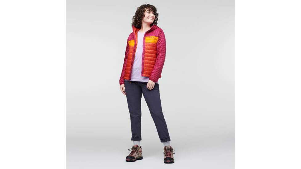 Cotopaxi Capa Insulated Hooded Jacket - Womens, Raspberry/Canyon, Extra Small, CAPHJ-F22-RAZCN-W-XS