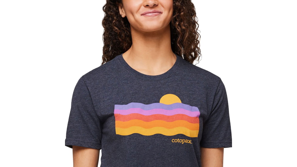 Cotopaxi Disco Wave Organic T-Shirt - Womens, Graphite, Medium, TS-F23-DW-GRPHT-W-M