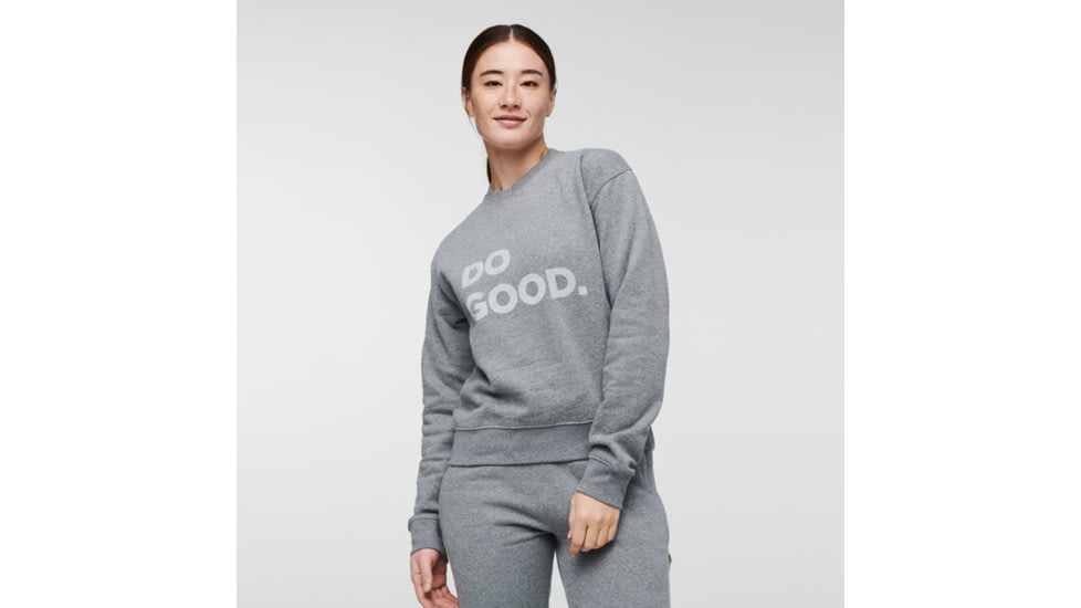 Cotopaxi Do Good Crew Sweatshirt - Womens, Heather Grey, Small, DGC-S22-HGRY-W-S