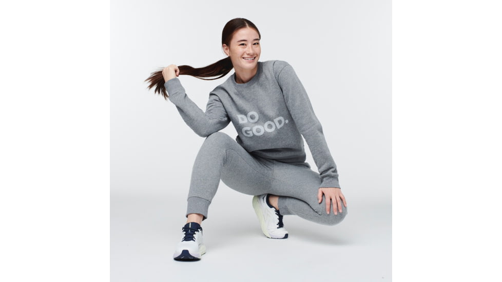 Cotopaxi Do Good Crew Sweatshirt - Womens, Heather Grey, Small, DGC-S22-HGRY-W-S