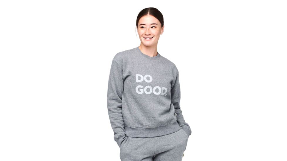 Cotopaxi Do Good Crew Sweatshirt - Womens, Heather Grey, Small, DGC-S22-HGRY-W-S