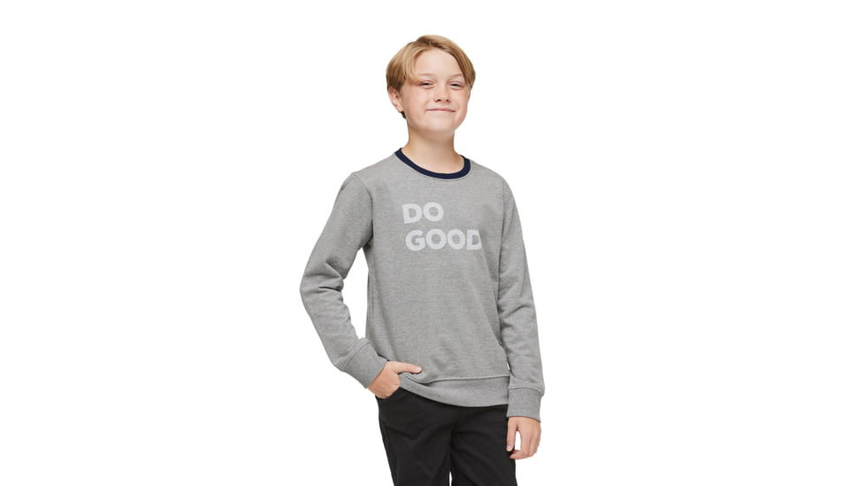 Cotopaxi Do Good Organic Crew Sweatshirt - Kids, Heather Grey, Extra Small, KDGC-F23-HTRGR-Kids-XS