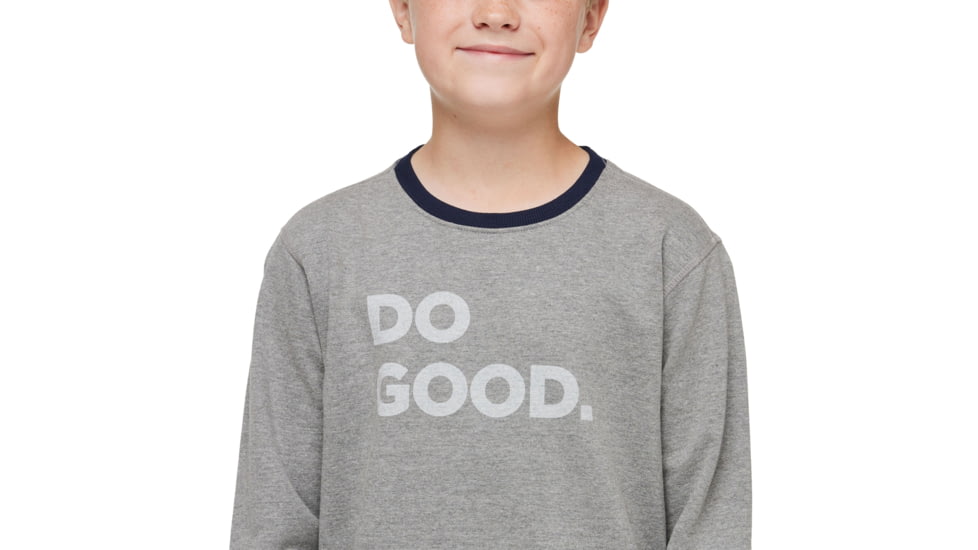 Cotopaxi Do Good Organic Crew Sweatshirt - Kids, Heather Grey, Extra Small, KDGC-F23-HTRGR-Kids-XS