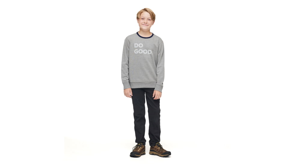 Cotopaxi Do Good Organic Crew Sweatshirt - Kids, Heather Grey, Extra Small, KDGC-F23-HTRGR-Kids-XS