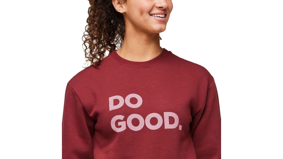 Cotopaxi Do Good Organic Crew Sweatshirt - Womens, Burgundy, Extra Small, DGC-F23-BURG-W-XS
