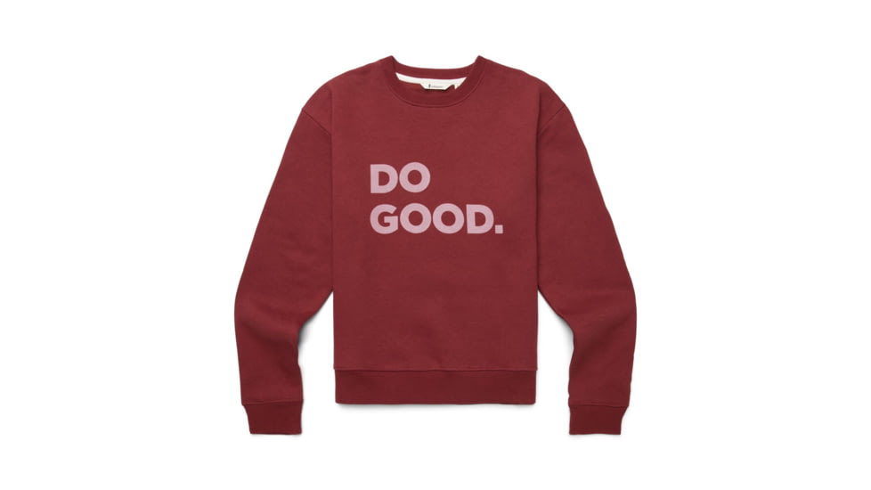 Cotopaxi Do Good Organic Crew Sweatshirt - Womens, Burgundy, Extra Small, DGC-F23-BURG-W-XS