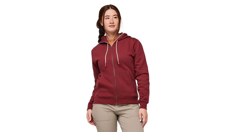 Cotopaxi Do Good Organic Full-Zip Hoodie - Womens, Burgundy, Small, DGFZ-F23-BURG-W-S