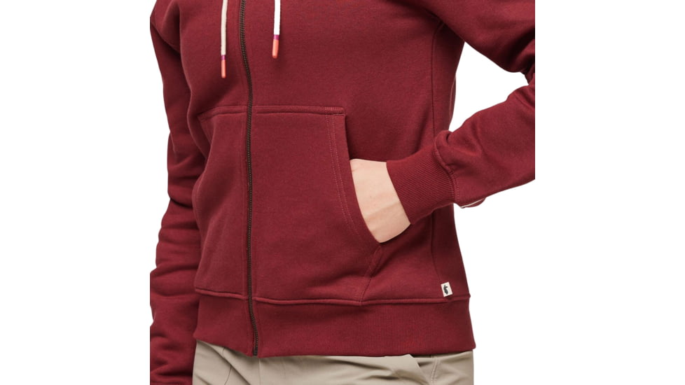 Cotopaxi Do Good Organic Full-Zip Hoodie - Womens, Burgundy, Small, DGFZ-F23-BURG-W-S