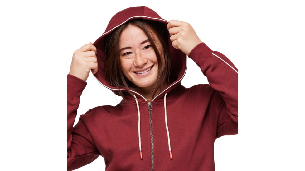 Cotopaxi Do Good Organic Full-Zip Hoodie - Womens, Burgundy, Small, DGFZ-F23-BURG-W-S