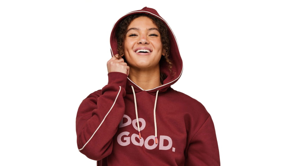 Cotopaxi Do Good Organic Pullover Hoodie - Womens, Burgundy, Extra Large, DGH-F23-BURG-W-XL