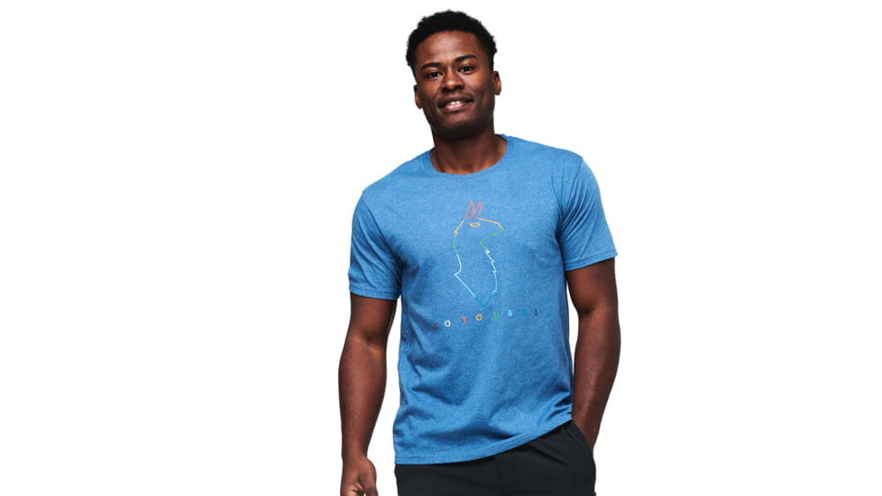 Cotopaxi Electric Llama T-Shirt - Mens, Denim, Large, TS-S22-COT-DEN-M-L