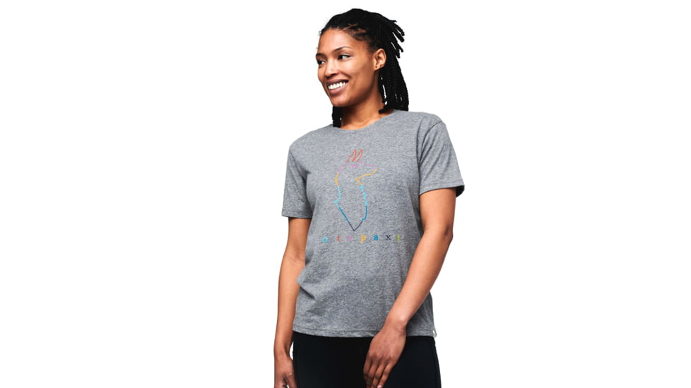 Cotopaxi Electric Llama T-Shirt - Womens, Heather Grey, Large, TS-S22-COT-HGRY-W-L