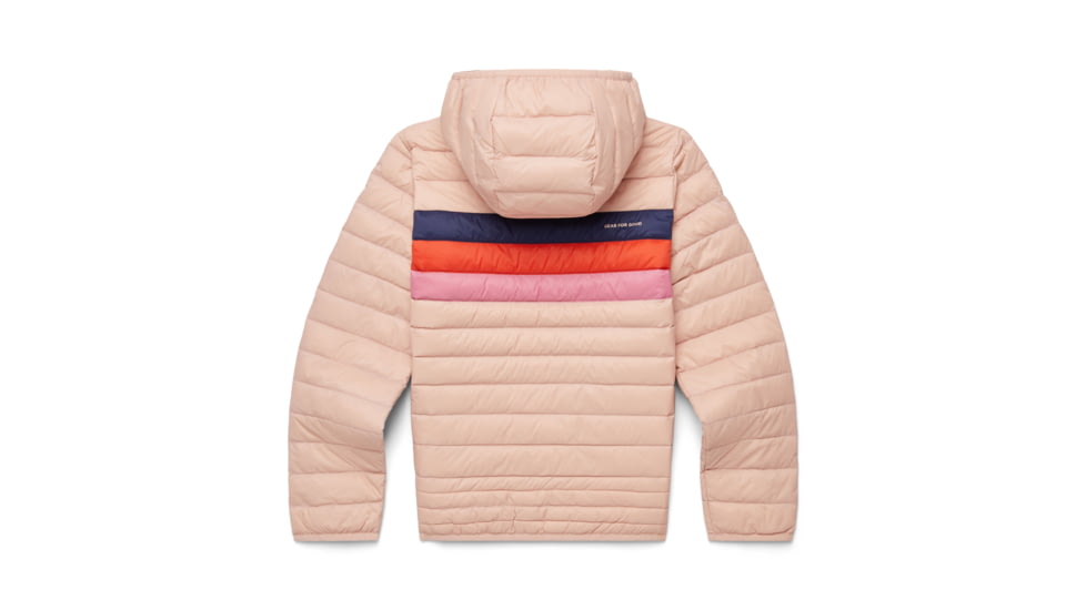 Cotopaxi Fuego Down Hooded Jacket - Kids, Rosewood Stripes, Large, KFDJ-F23-ROSEWS-Kids-L