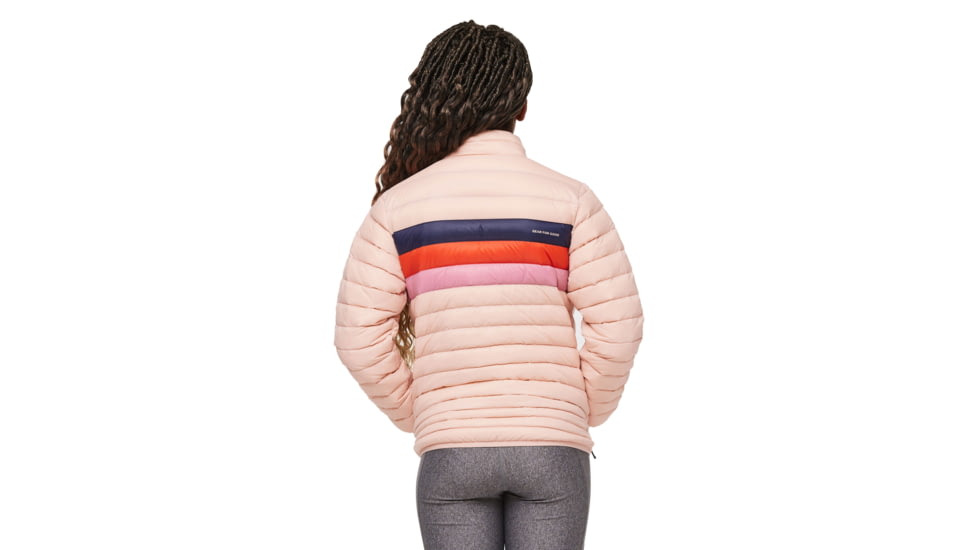 Cotopaxi Fuego Down Hooded Jacket - Kids, Rosewood Stripes, Large, KFDJ-F23-ROSEWS-Kids-L