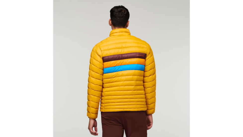 Cotopaxi Fuego Down Hooded Jacket - Mens, Amber Stripes, 3XL, FDJ-F22-AMBS-M-XXXL