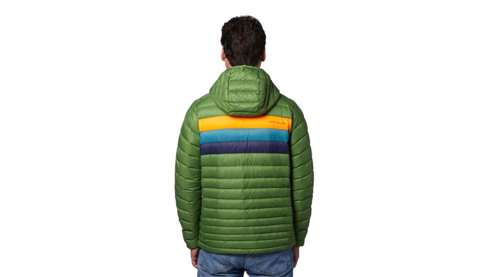 Cotopaxi Fuego Down Hooded Jacket - Mens, Avocado Stripes, Extra Large, FDJ-F20-AVOS-M-XL