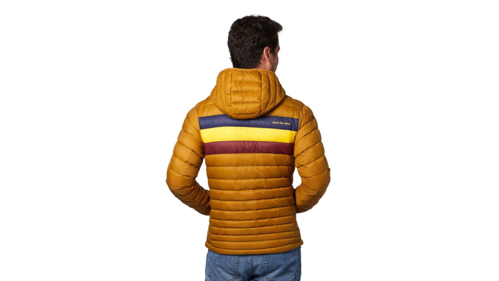 Cotopaxi Fuego Down Hooded Jacket - Mens, Bronze Stripes, Small, FDJ-F20-BRZS-M-S