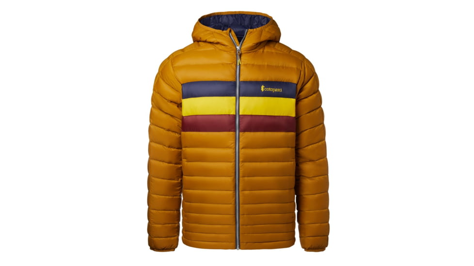 Cotopaxi Fuego Down Hooded Jacket - Mens, Bronze Stripes, Small, FDJ-F20-BRZS-M-S