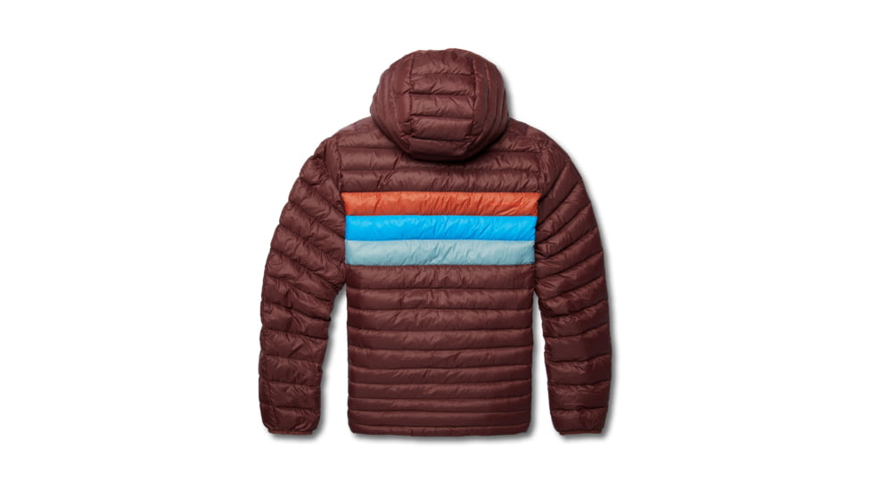 Cotopaxi Fuego Down Hooded Jacket - Mens, Chestnut Stripes, Large, FDJ-F22-CHSNTHS-M-L