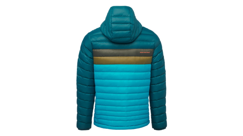 Cotopaxi Fuego Down Hooded Jacket - Mens, Deep Ocean &amp; Mineral Blue, Large, FDJ-S22-DOMTM-M-L