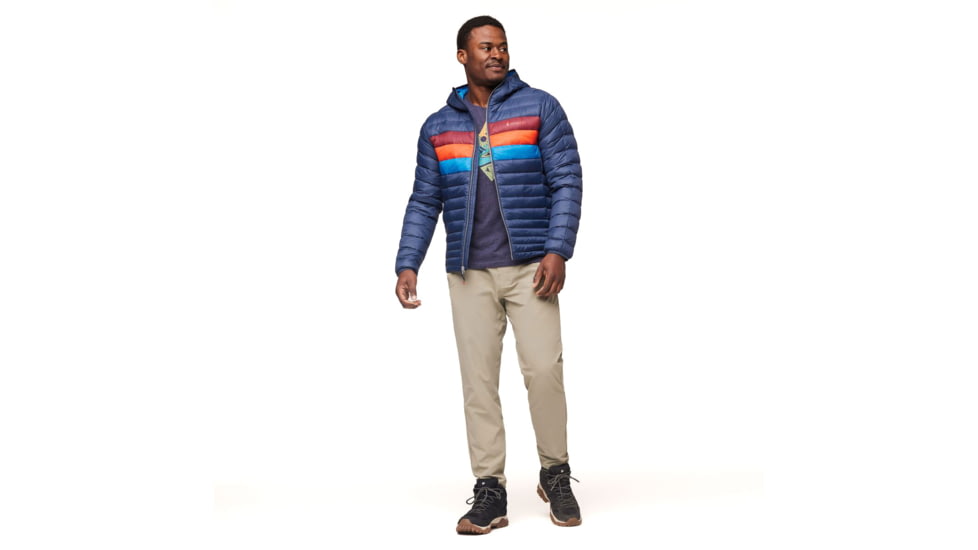 Cotopaxi Fuego Down Hooded Jacket - Mens, Ink Stripes, Small, FDJ-F23-INKS-M-S