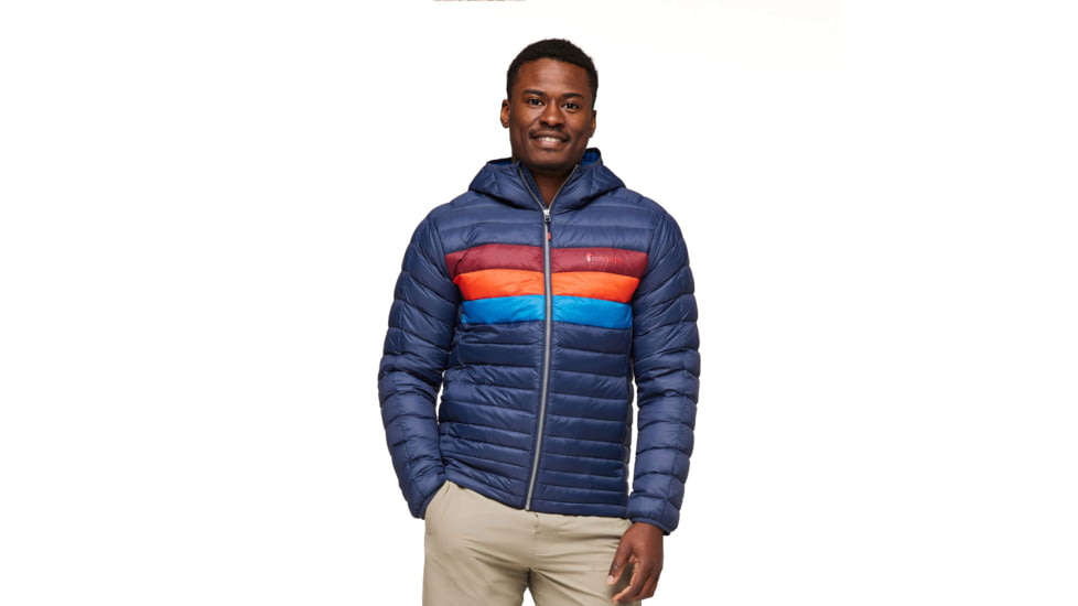 Cotopaxi Fuego Down Hooded Jacket - Mens, Ink Stripes, Small, FDJ-F23-INKS-M-S