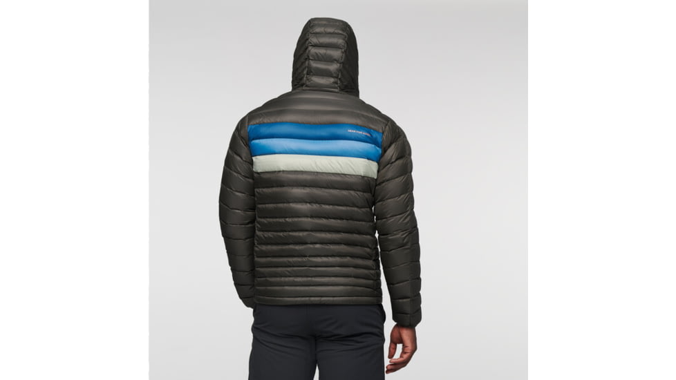 Cotopaxi Fuego Down Hooded Jacket - Mens, Iron Stripes, Small, FDJ-F21-IRONS-M-S