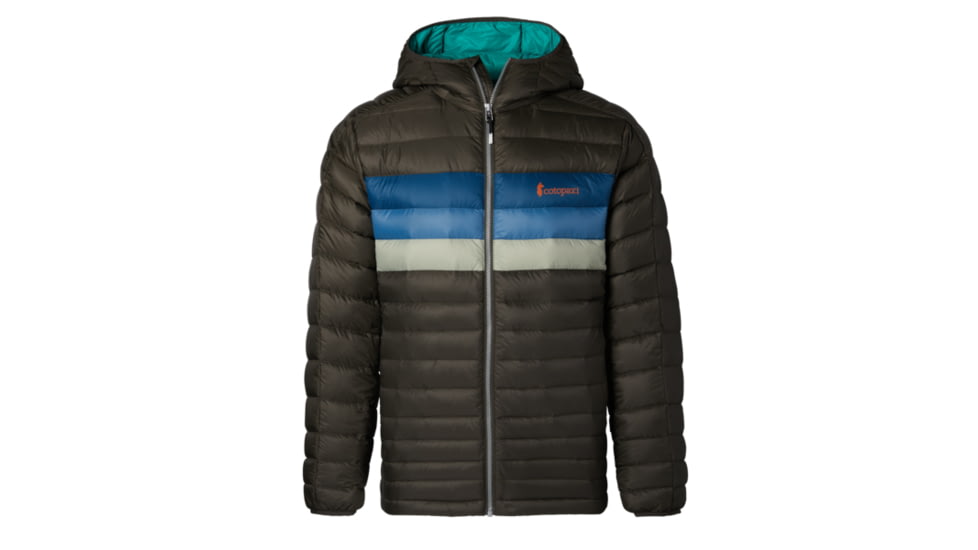 Cotopaxi Fuego Down Hooded Jacket - Mens, Iron Stripes, Small, FDJ-F21-IRONS-M-S
