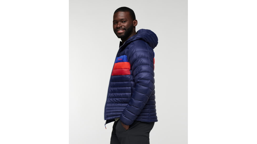 Cotopaxi Fuego Down Hooded Jacket - Mens, Maritime Stripes, Small, FDJ-F21-MTMS-M-S