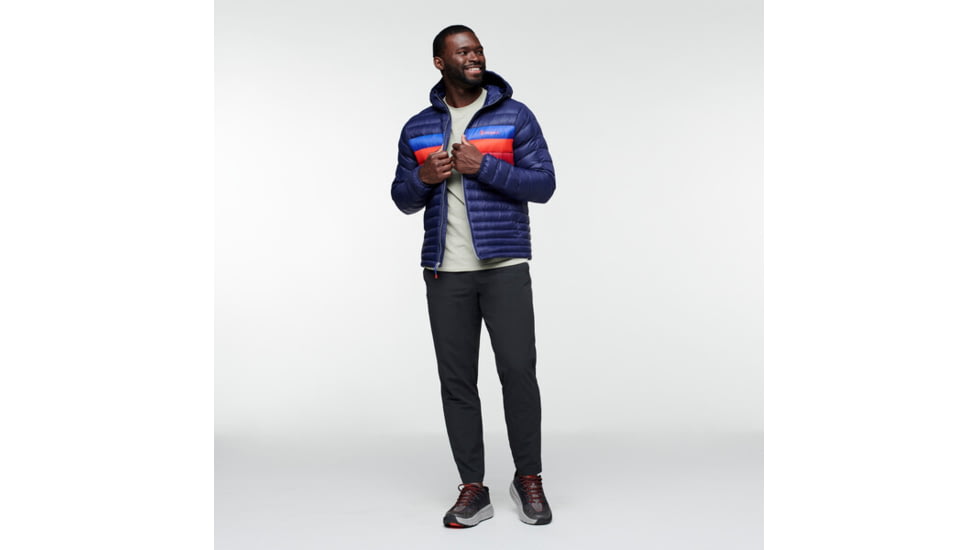 Cotopaxi Fuego Down Hooded Jacket - Mens, Maritime Stripes, Small, FDJ-F21-MTMS-M-S