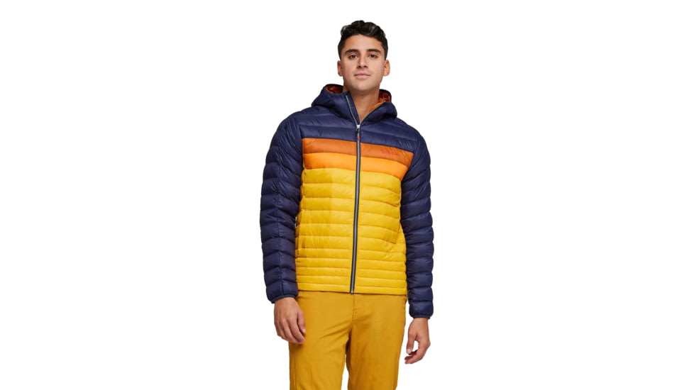 Cotopaxi Fuego Down Hooded Jacket - Mens, Maritime &amp; Sunset, Extra Small, FDJ-S23-MTMSU-M-XS