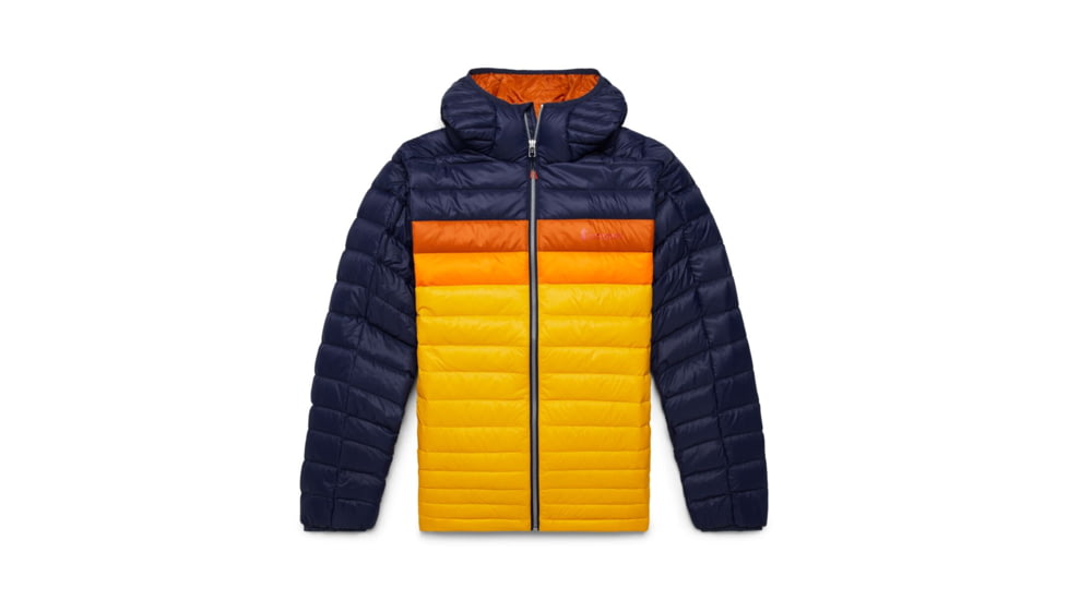 Cotopaxi Fuego Down Hooded Jacket - Mens, Maritime &amp; Sunset, Extra Small, FDJ-S23-MTMSU-M-XS