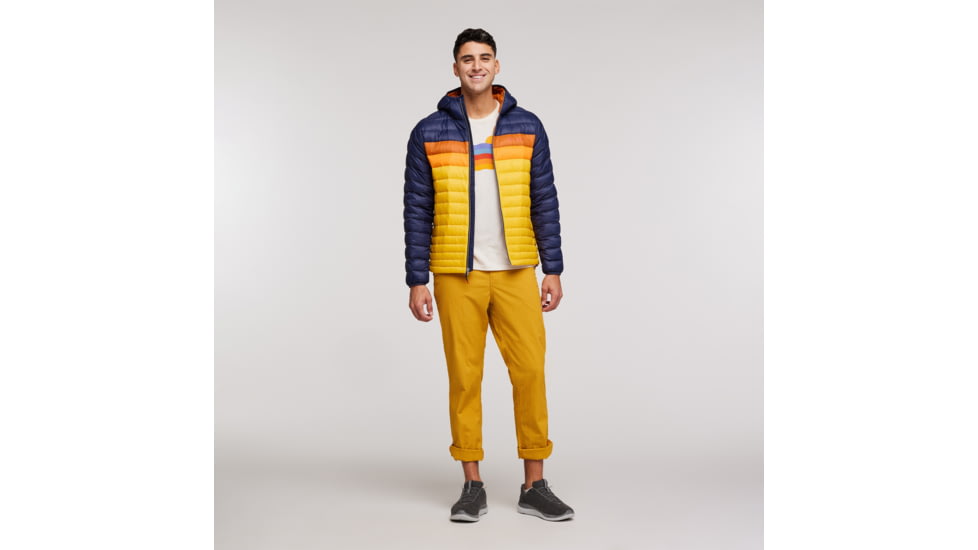 Cotopaxi Fuego Down Hooded Jacket - Mens, Maritime/Sunset, Large, FDJ-S23-MTMSU-M-L