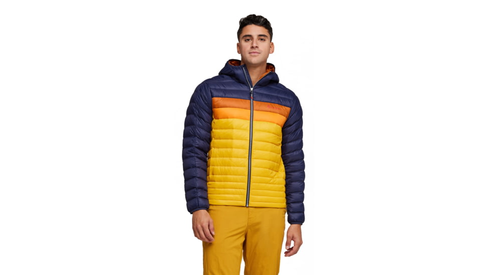 Cotopaxi Fuego Down Hooded Jacket - Mens, Maritime/Sunset, Large, FDJ-S23-MTMSU-M-L