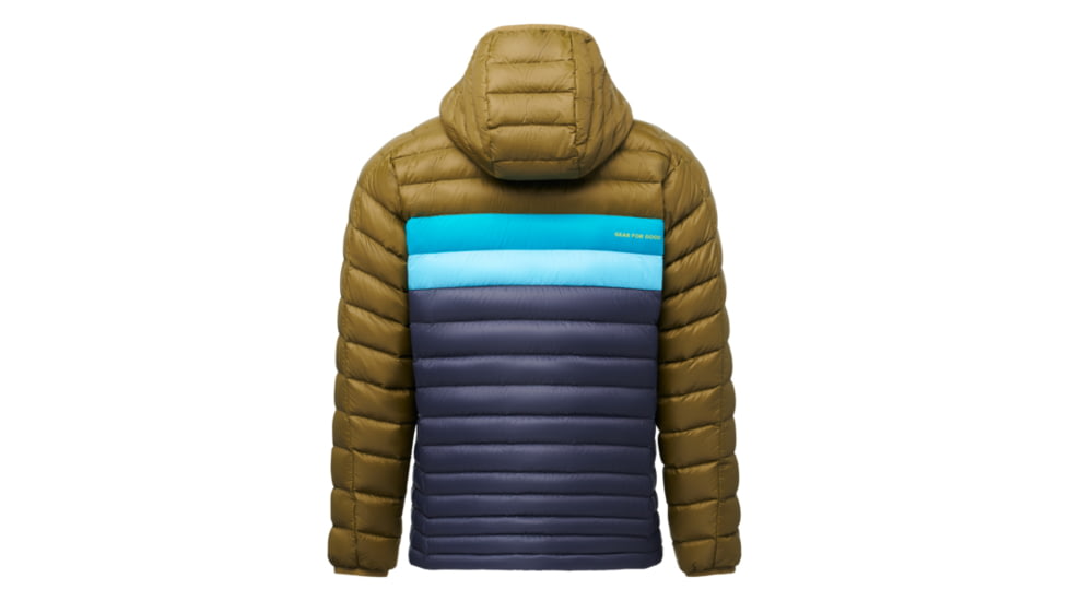 Cotopaxi Fuego Down Hooded Jacket - Mens, Oak &amp; Graphite, 2XL, FDJ-S22-OAKGRP-M-XXL