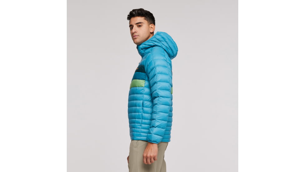 Cotopaxi Fuego Down Hooded Jacket - Mens, Poolside Stripes, Medium, FDJ-S23-PLSTR-M-M