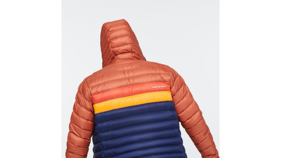 Cotopaxi Fuego Down Hooded Jacket - Mens, Spice &amp; Maritime, Extra Large, FDJ-S22-SPMTM-M-XL