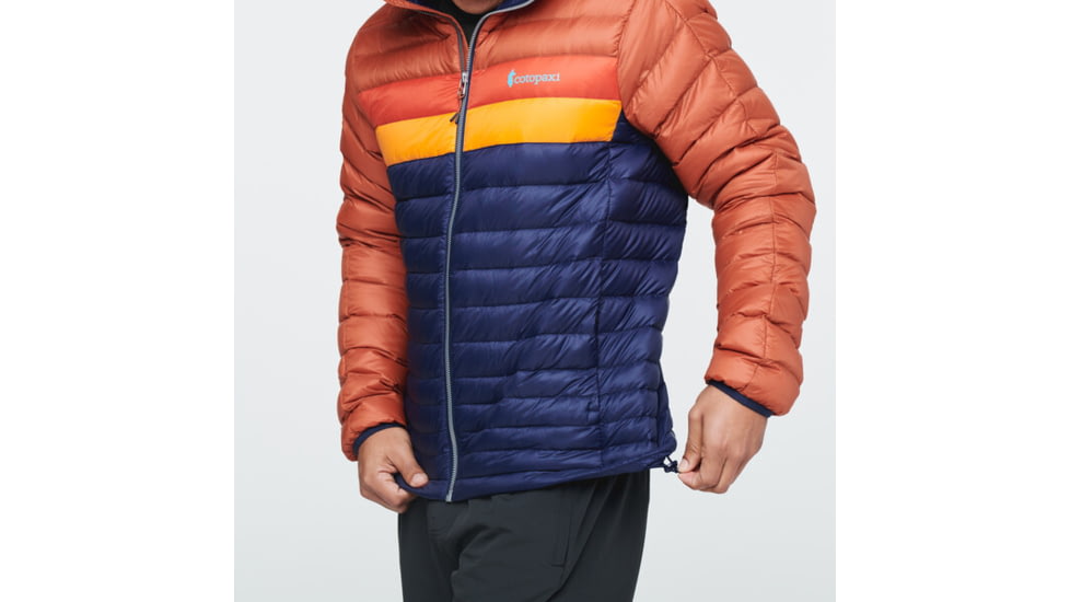 Cotopaxi Fuego Down Hooded Jacket - Mens, Spice &amp; Maritime, Extra Large, FDJ-S22-SPMTM-M-XL