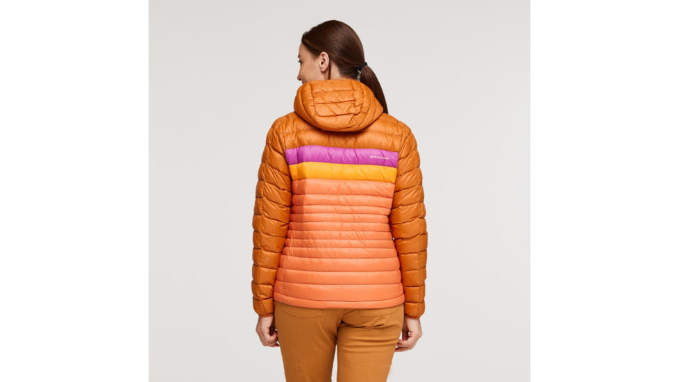 Cotopaxi Fuego Down Hooded Jacket - Womens, Mezcal/Nectar, Extra Small, FDJ-S23-MZNTR-W-XS