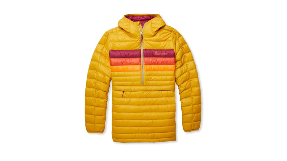 Cotopaxi Fuego Down Hooded Pullover - Womens, Amber Stripes, Extra Large, FDP-F22-AMBS-W-XL