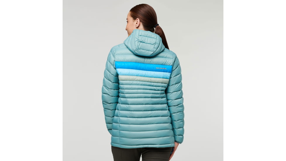 Cotopaxi Fuego Down Hooded Pullover - Womens, Bluegrass Stripes, Small, FDP-F22-BLGS-W-S