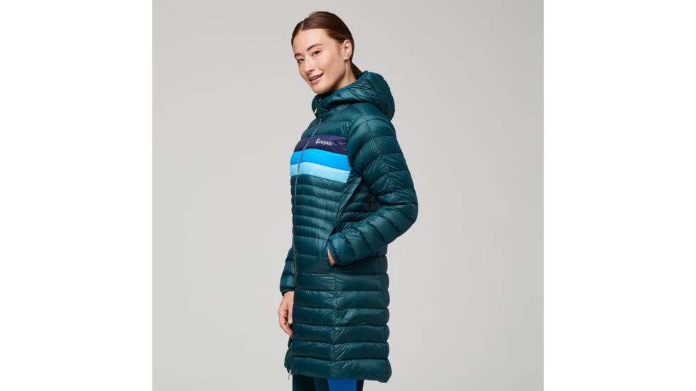 Cotopaxi Fuego Down Parka - Womens, Deep Ocean Stripes, Extra Large, FLJ-F22-DEOCS-W-XL