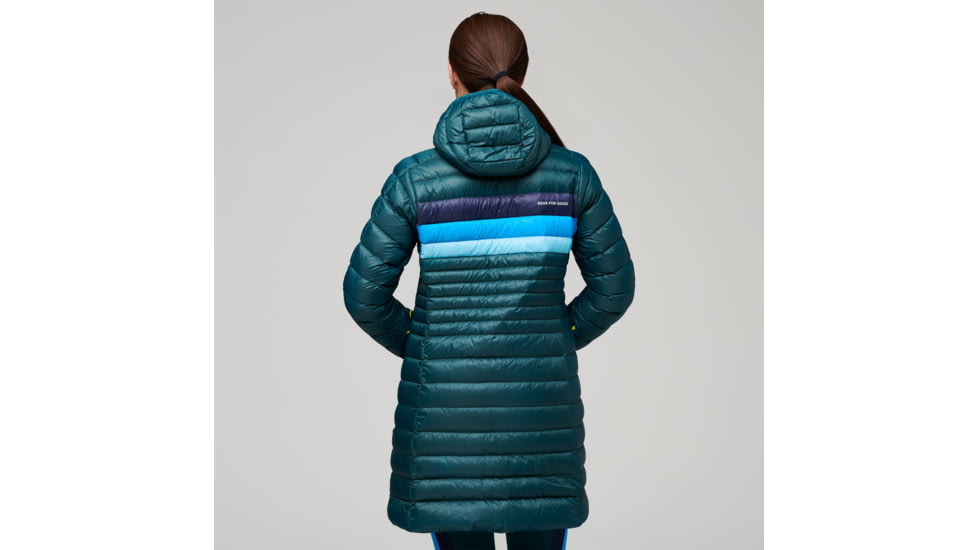 Cotopaxi Fuego Down Parka - Womens, Deep Ocean Stripes, Extra Large, FLJ-F22-DEOCS-W-XL