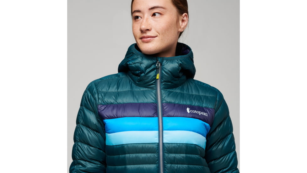 Cotopaxi Fuego Down Parka - Womens, Deep Ocean Stripes, Extra Large, FLJ-F22-DEOCS-W-XL