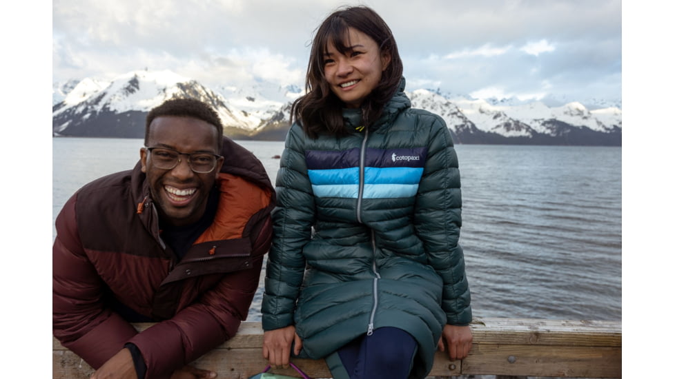 Cotopaxi Fuego Down Parka - Womens, Deep Ocean Stripes, Extra Large, FLJ-F22-DEOCS-W-XL