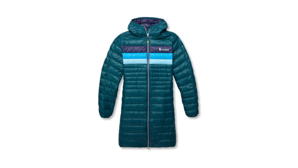 Cotopaxi Fuego Down Parka - Womens, Deep Ocean Stripes, Extra Large, FLJ-F22-DEOCS-W-XL