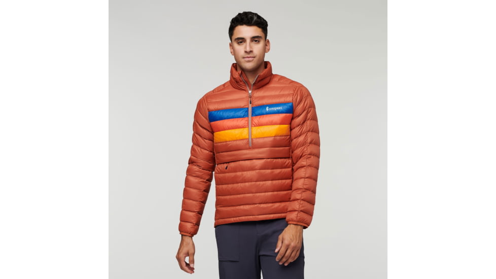 Cotopaxi Fuego Down Pullover - Mens, Spice Stripes, Extra Large, FDP-F22-SPICS-M-XL